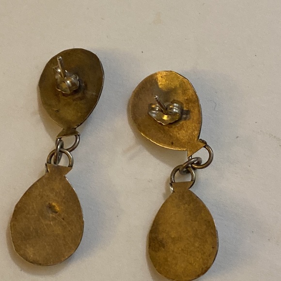 Turquoise and silver earrings - Picture 6 of 6